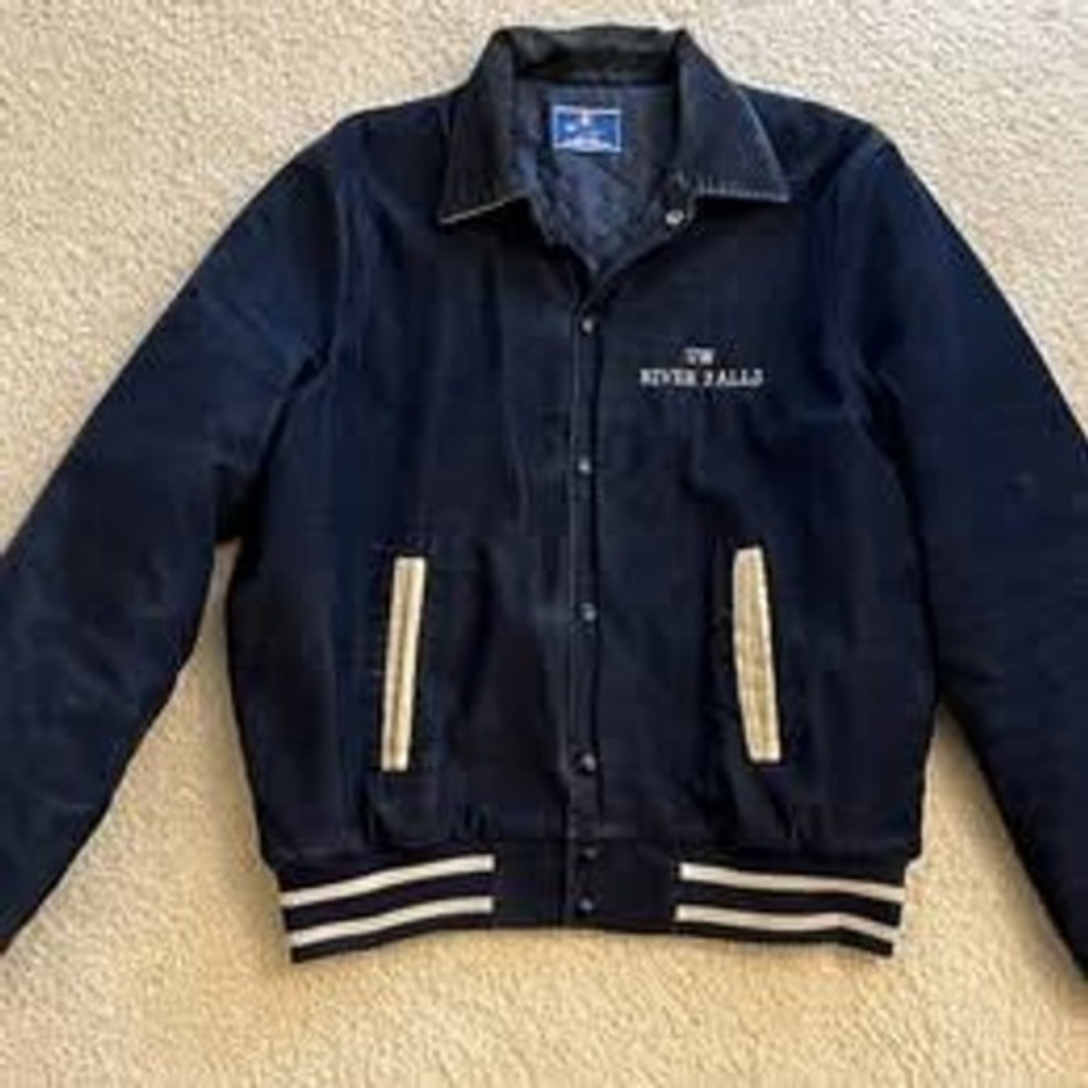 Vintage UW University of Wisconsin River Falls Champion Corduroy Jacket Men XL
